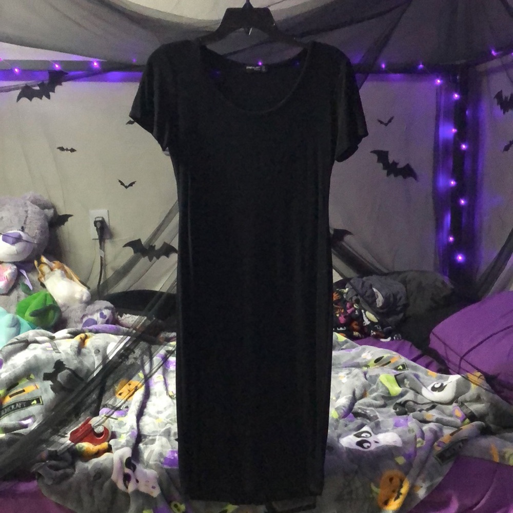 Black midi dress